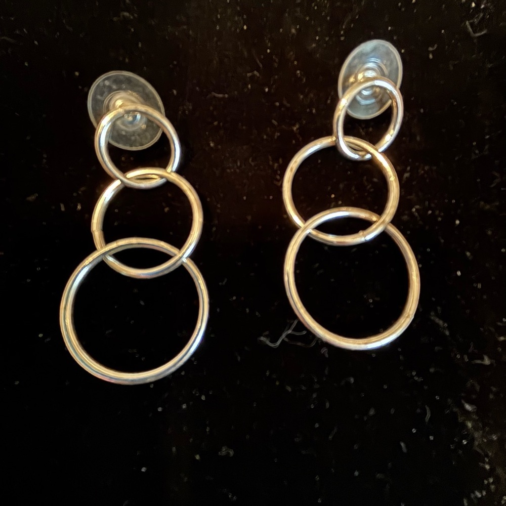 Silver dangle earrings